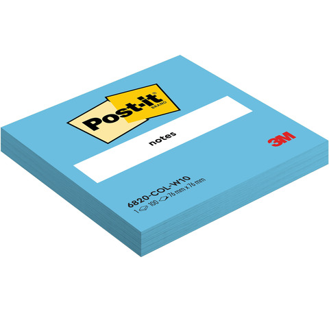 Foglietti riposizionabili Post-it® conf. 10 blocchetti da 100 ff colori assortiti 76x76 mm - 6820-COL-W10